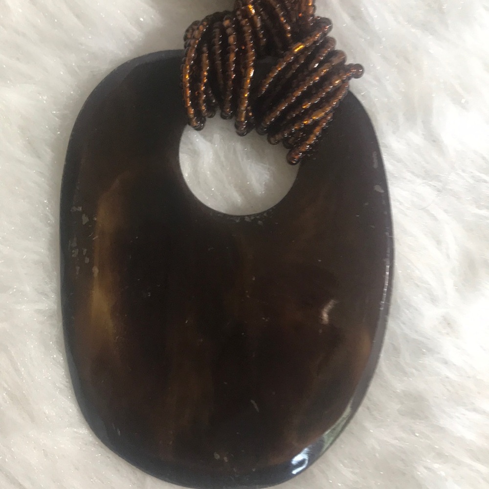 “BROWN BEAD” Boho Style Necklace.